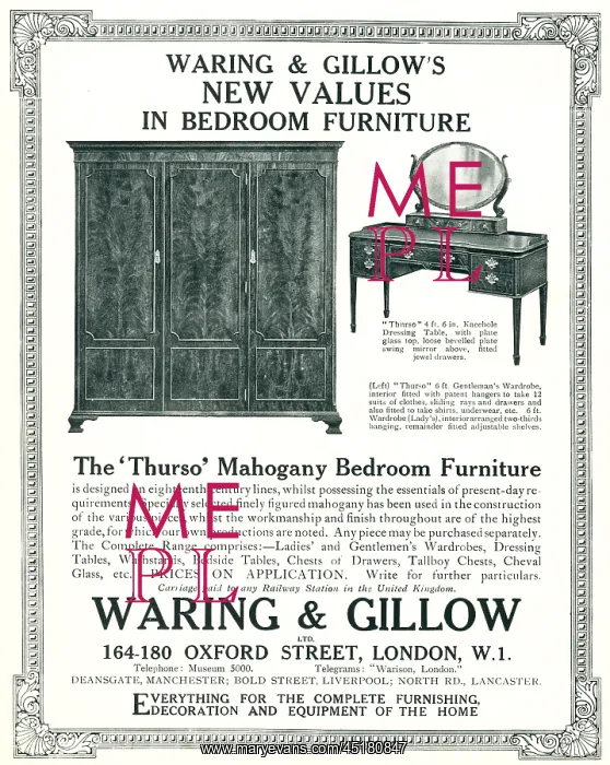 : Waring and Gillow Advertisement : Waring and Gillow Advertisement