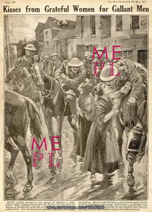 : Warm welcome for British Calvalry men : Warm welcome for British Calvalry men