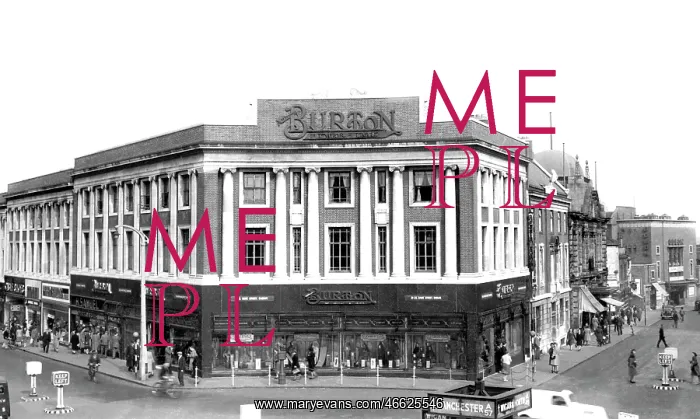  : Warrington, Town Centre from Boots Corner c1950