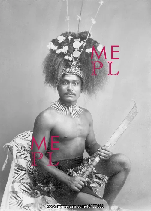 : Warrior from Samoa, approx. 1900 : Warrior from Samoa, approx. 1900