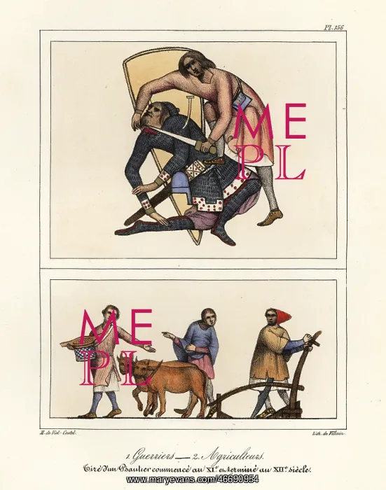 : Warriors and farmers, 12th century : Warriors and farmers, 12th century
