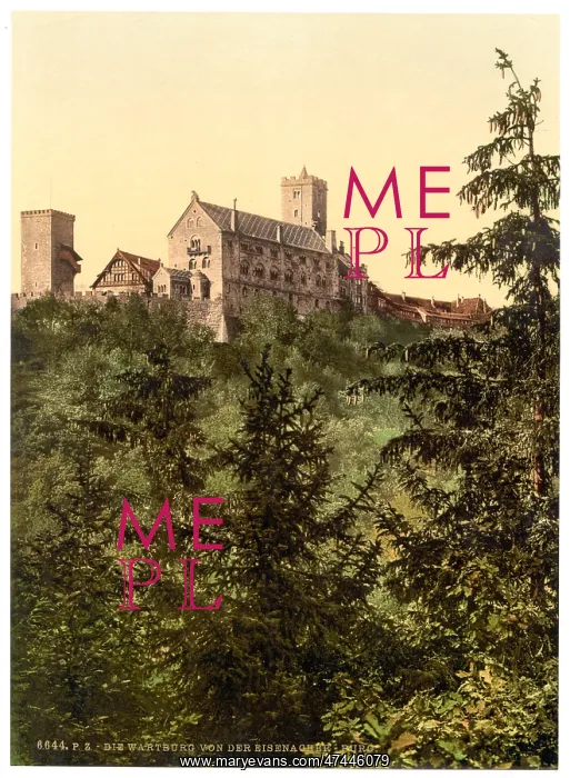 : Wartburg, from Eisenach Castle, Thuringia, Germany : Wartburg, from Eisenach Castle, Thuringia, Germany