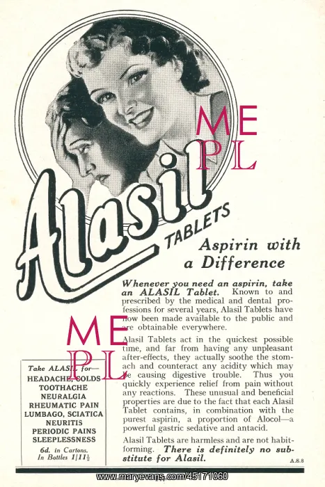 : Wartime Alasil Advertisement : Wartime Alasil Advertisement