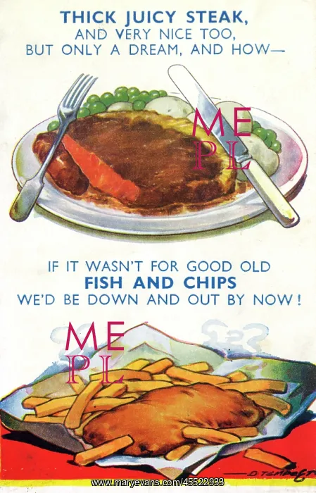 : Wartime cuisine - fish and chips : Wartime cuisine - fish and chips