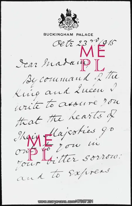 : Wartime letter of condolence : Wartime letter of condolence