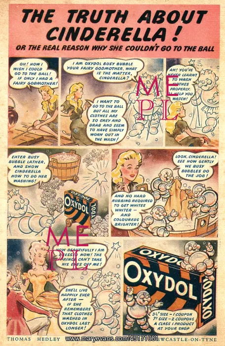 : Wartime Oxydol Comic Strip Advertisement : Wartime Oxydol Comic Strip Advertisement