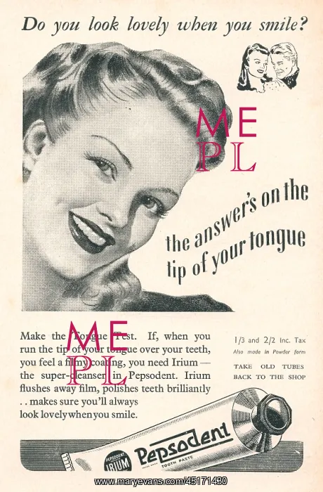 : Wartime Pepsodent Advertisement : Wartime Pepsodent Advertisement