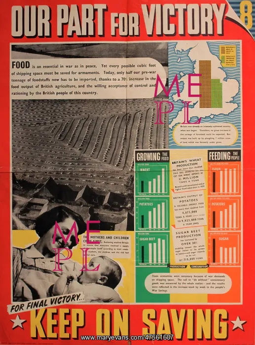 : Wartime poster, Keep On Saving : Wartime poster, Keep On Saving