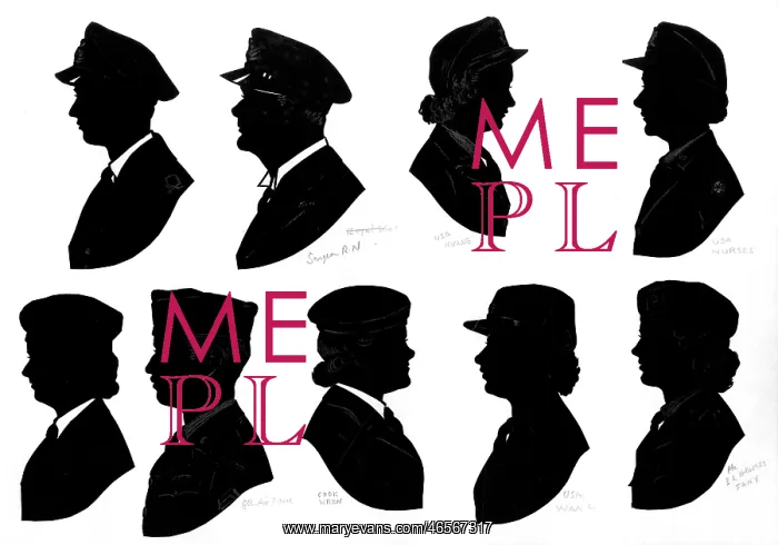 : Nine wartime silhouettes : Nine wartime silhouettes