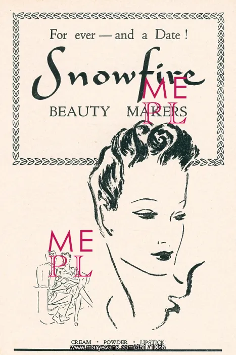 : Wartime Snowfire Advertisement : Wartime Snowfire Advertisement