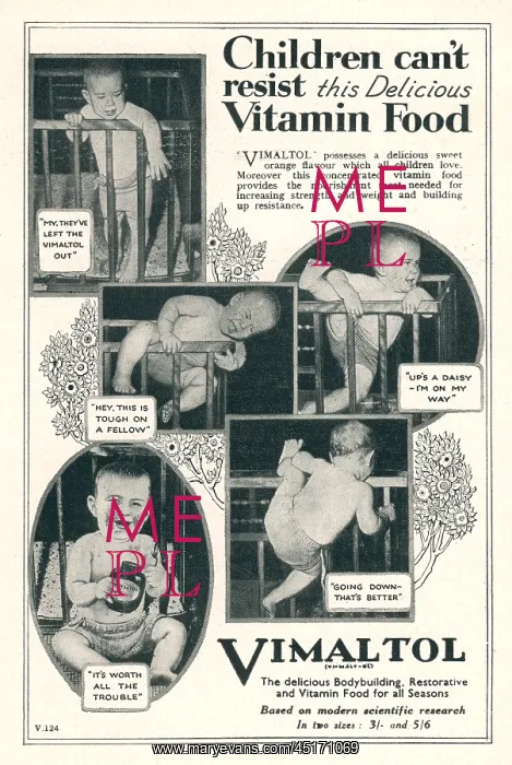 : Wartime Vimaltol Advertisement : Wartime Vimaltol Advertisement