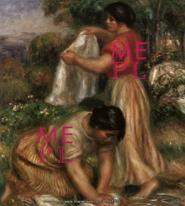 : Washerwomen, by Renoir : Washerwomen, by Renoir