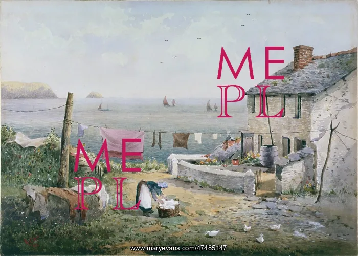 : Washing Day ' cottage by the sea : Washing Day ' cottage by the sea