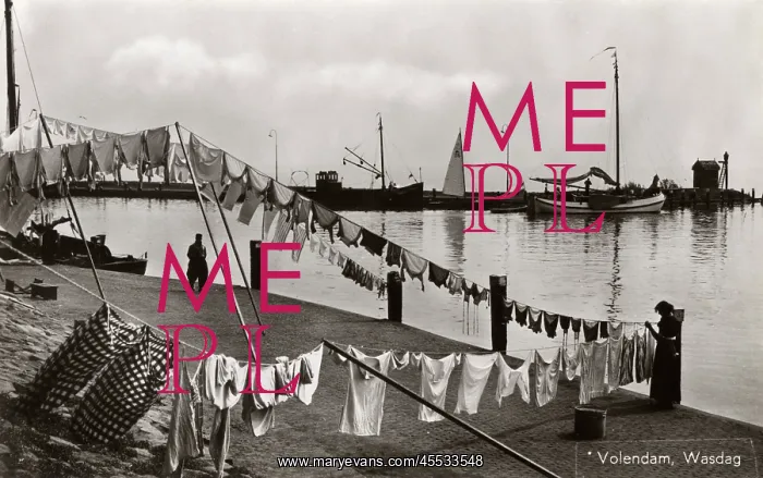 : Washing Day at Jolendam, The Netherlands : Washing Day at Jolendam, The Netherlands