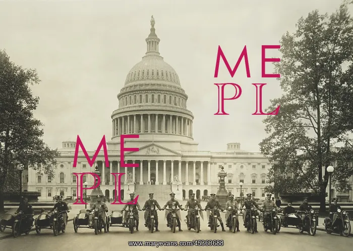 : Washington, D.C. motorcycle policemen, with the : Washington, D.C. motorcycle policemen, with the