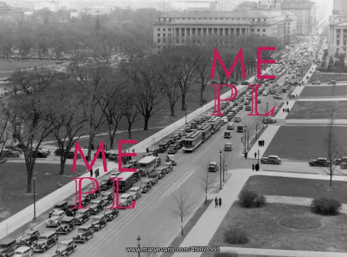 : Washington D.C. traffic jam at 14th St. and the : Washington D.C. traffic jam at 14th St. and the