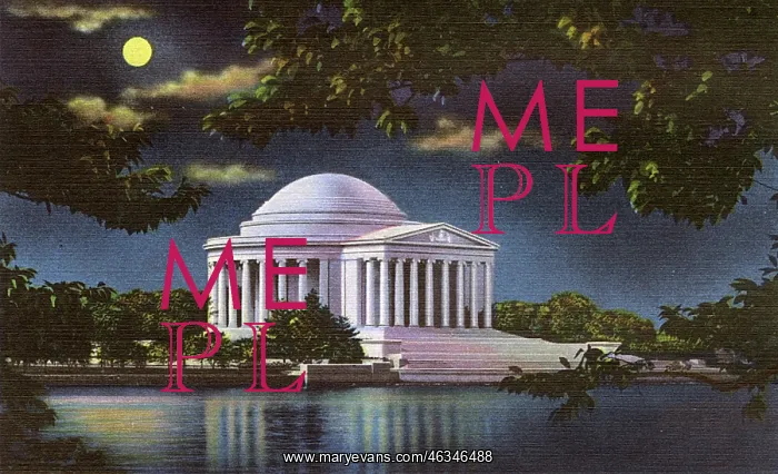 : Washington DC, USA - Jefferson Memorial by moonlight : Washington DC, USA - Jefferson Memorial by moonlight