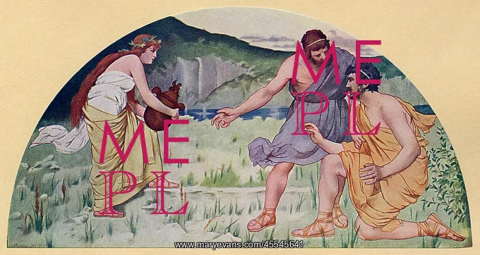 : Washington DC, USA - Library of Congress Mural - Prometheus : Washington DC, USA - Library of Congress Mural - Prometheus