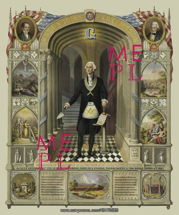 : Washington as a freemason, circa 1867 : Washington as a freemason, circa 1867