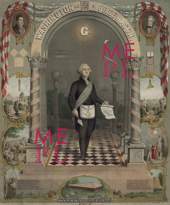 : Washington as a Freemason, by Strobridge & : Washington as a Freemason, by Strobridge &