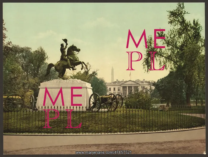 : Washington. Jackson Monument and White House : Washington. Jackson Monument and White House