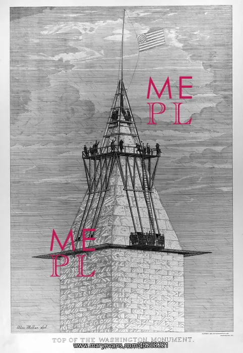 : Washington Monument. Setting the capstone ? : Washington Monument. Setting the capstone ?