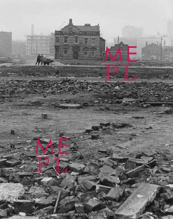 : Waste ground with buildings in the distance : Waste ground with buildings in the distance