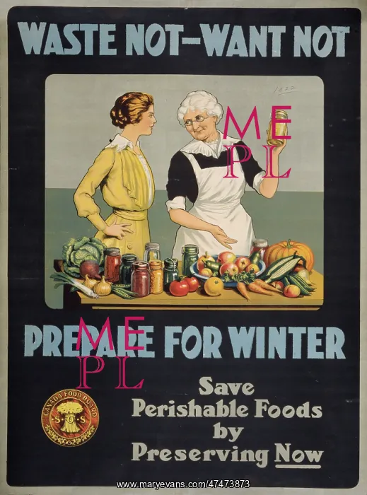: Waste not, want not - prepare for winter : Waste not, want not - prepare for winter