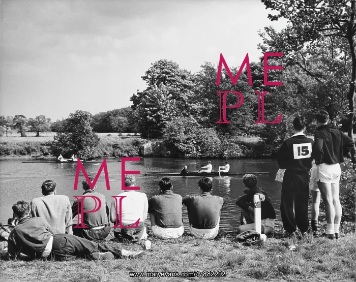 : Watching the Chester Regatta - May 1961 : Watching the Chester Regatta - May 1961