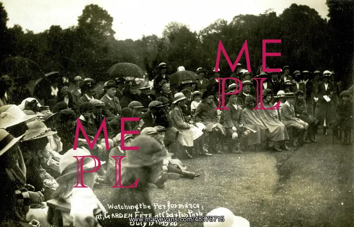 : Watching performance, garden fete, Charlton Park, London : Watching performance, garden fete, Charlton Park, London