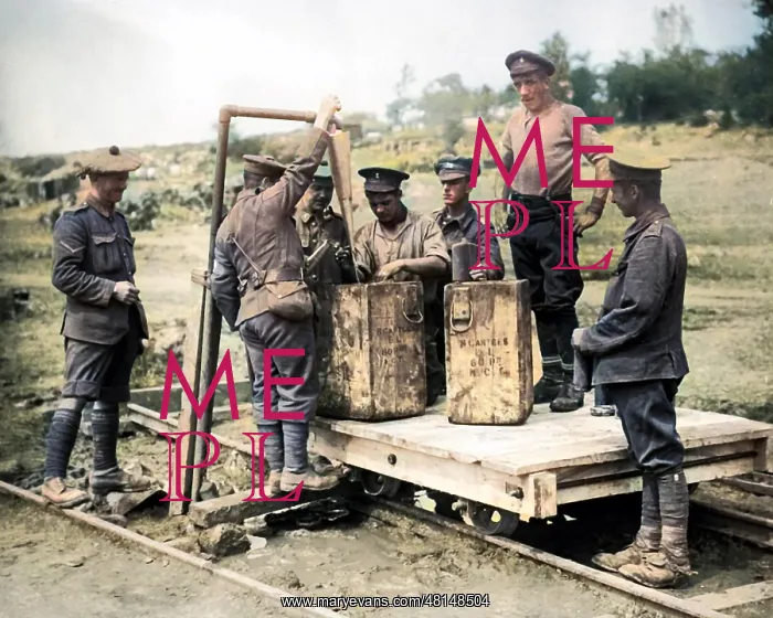 : Water for British troops via light railway, WW1 : Water for British troops via light railway, WW1
