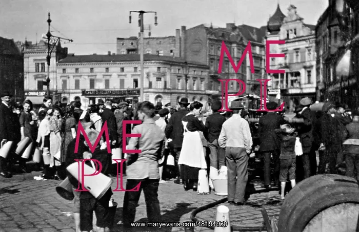 : Water distribution in Katowice, 1921 : Water distribution in Katowice, 1921