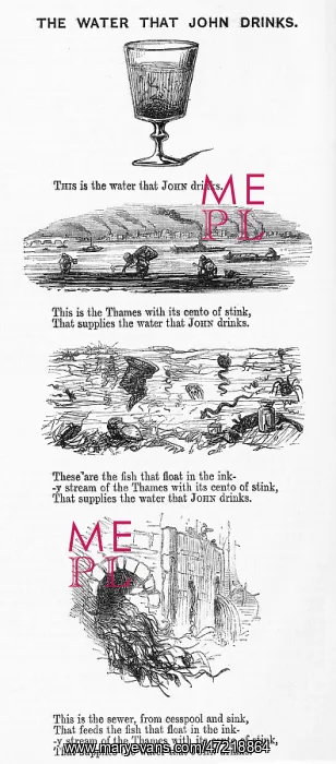 : The water that John drinks, satire on polluted Thames : The water that John drinks, satire on polluted Thames