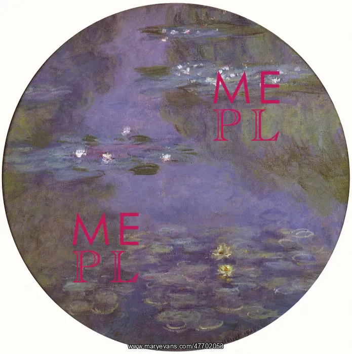 : Water Lily Roundel, by Monet : Water Lily Roundel, by Monet