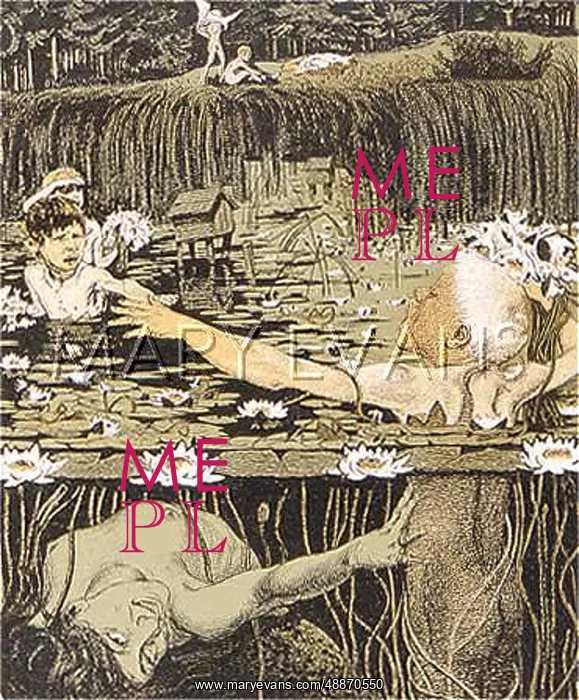 : Water nymph teases a swimmer : Water nymph teases a swimmer