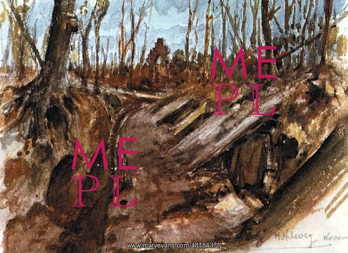 : Watercolor by Adolf Hitler, 1914 : Watercolor by Adolf Hitler, 1914