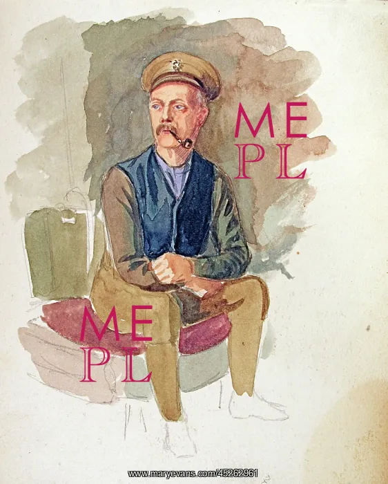: Watercolour of a billet at Oakwood : Watercolour of a billet at Oakwood