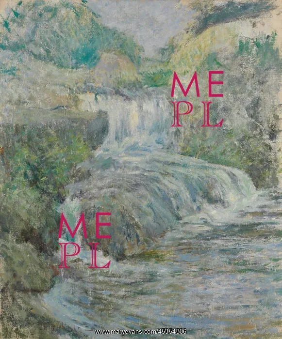 : WATERFALL, by John Henry Twachtman, 1889-1891, American : WATERFALL, by John Henry Twachtman, 1889-1891, American