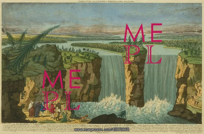 : THE WATERFALL AT NIAGARA, 1794, by Robert : THE WATERFALL AT NIAGARA, 1794, by Robert