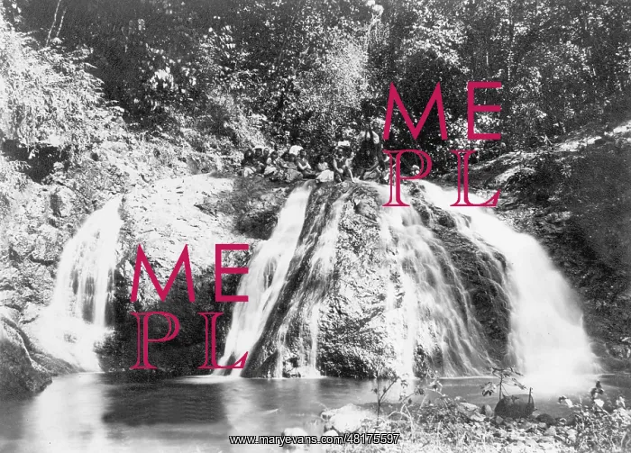 : Waterfall in Samoa, 1903 : Waterfall in Samoa, 1903