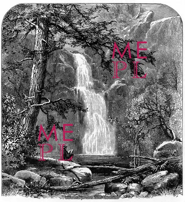 : Waterfall in the Yosemite Valley, California : Waterfall in the Yosemite Valley, California