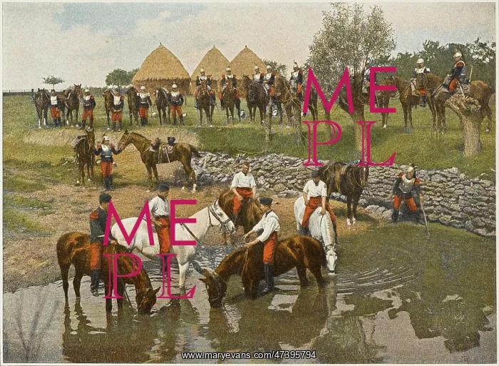 : WATERING FRENCH HORSES : WATERING FRENCH HORSES
