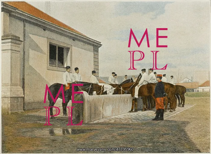 : WATERING FRENCH HORSES : WATERING FRENCH HORSES