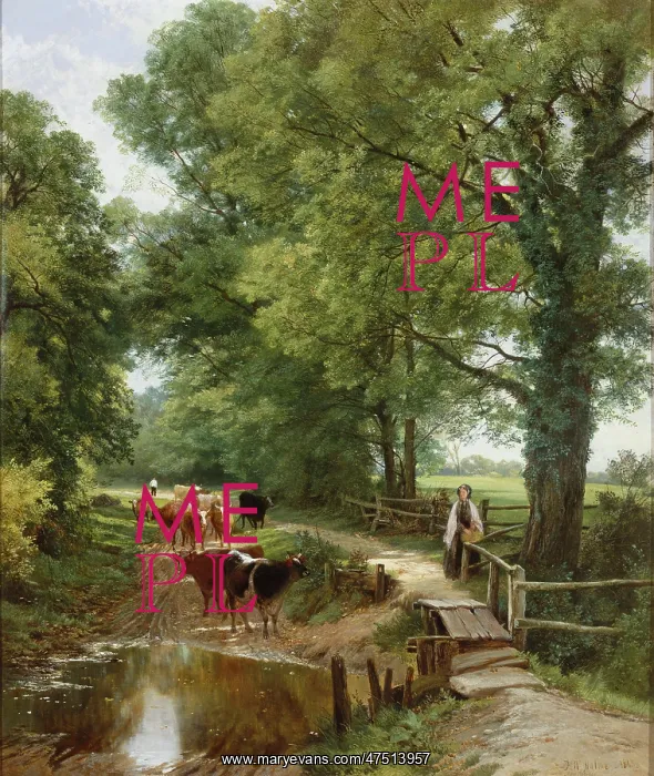 : The Watering Place ' with cattle : The Watering Place ' with cattle