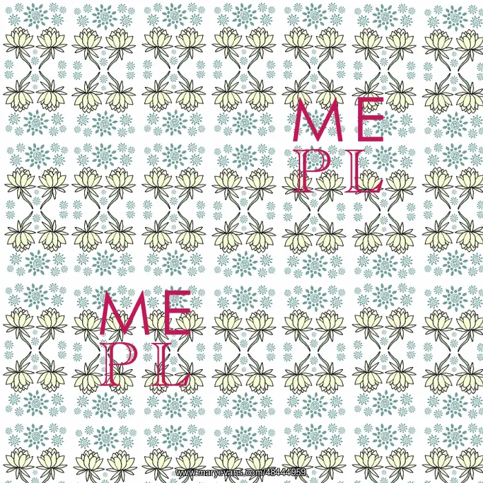 : Waterlily repeating pattern : Waterlily repeating pattern