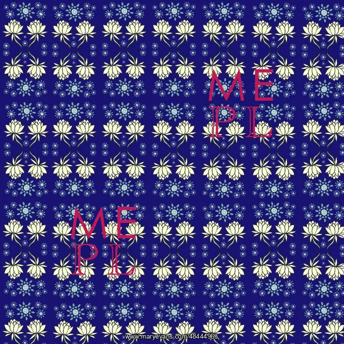 : Waterlily repeating pattern : Waterlily repeating pattern