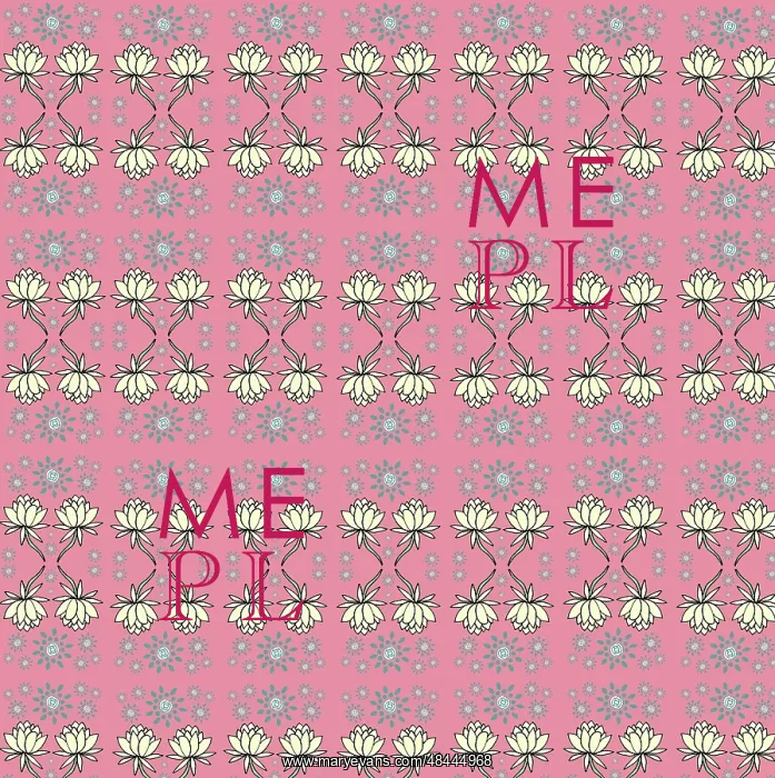 : Waterlily repeating pattern : Waterlily repeating pattern