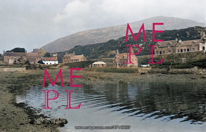 : Waterside scene with houses, Scotland : Waterside scene with houses, Scotland