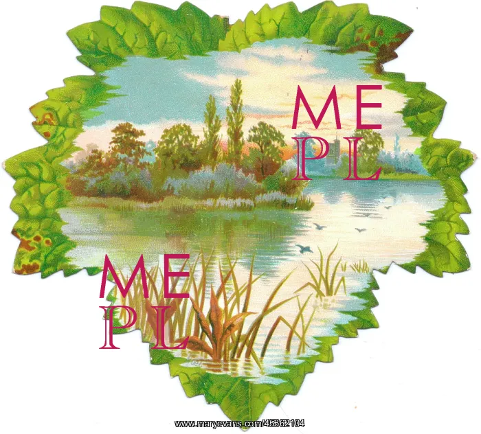 : Waterside scene on a reversible Christmas card : Waterside scene on a reversible Christmas card