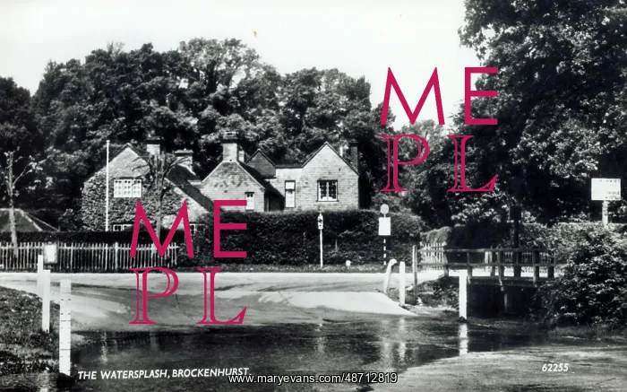 : The Watersplash at Brockenhurst, New Forest : The Watersplash at Brockenhurst, New Forest